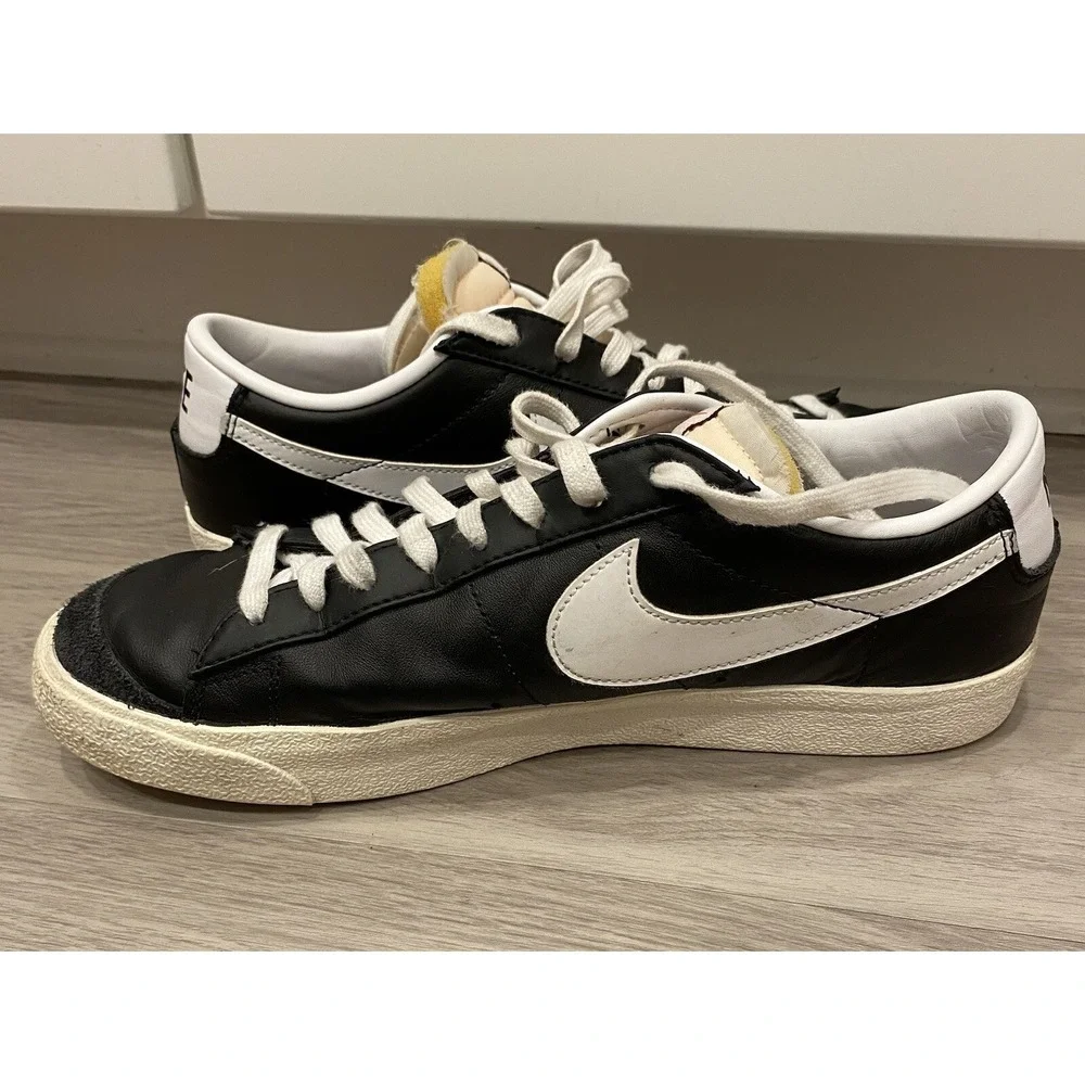 Nike Blazer Low '77 Mens Size 11.5 Shoes Black And White Sneakers‎ DA6364-001